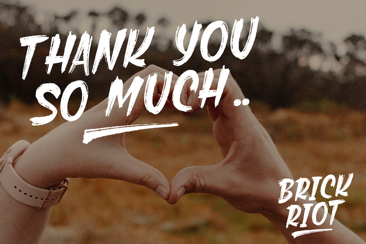 BRICK RIOT - Dry Brush Font, a Handwritten Font by VASTARD STUDIO (Photo 15 of 15)