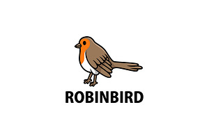 cute robin cartoon logo vector icon, a Branding & Logo Template by VASTARD STUDIO