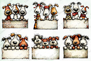 Whimsical Christmas Dogs Clipart, an Illustration by Creative Art (Thumbnail 4 of 10)