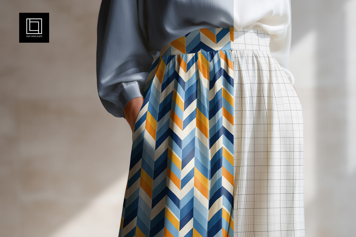 Satin Maxi Skirt Editable Mockup PSD, a Bottom Mockup by 1001 mockups (Photo 1 of 9)