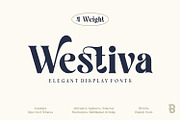Westiva Fonts Family, a Serif Font by Asenbayu (Thumbnail 1 of 14)