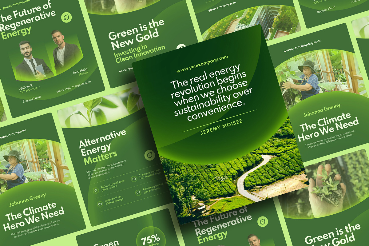 Eco Green Energy Instagram Post, a Social Media Template by Pink Bunny Studio (Photo 2 of 3)