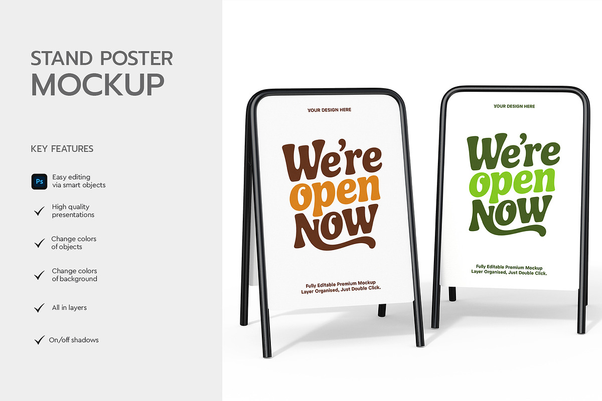 Stand Poster Mockup Set, a Product Mockup by graphypix (Photo 2 of 4)