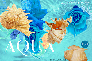 AQUA Psychedelic Collage