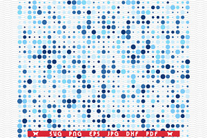 SVG Blue Circles, Seamless pattern, a Pattern Graphic by DesignStudioRM