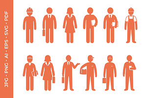 People Silhouettes Vector Bundle, a Person Illustration by nandinigraphics