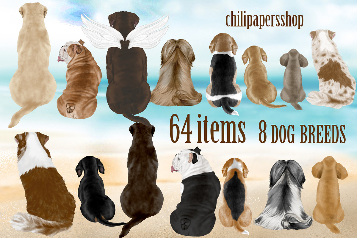 Dog Breeds Clipart,Dogs clip art, an Illustration by chilipapers (Photo 1 of 4)
