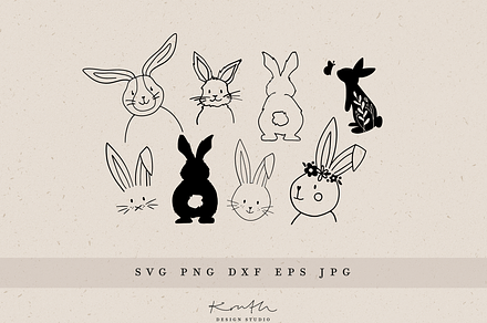 BIG BUNNY SET / vector svg eps png