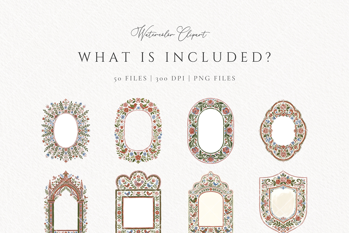 Folk Art Frame Scandinavian Frame, a Decorative Illustration by Invite to Clipart (Photo 4 of 9)