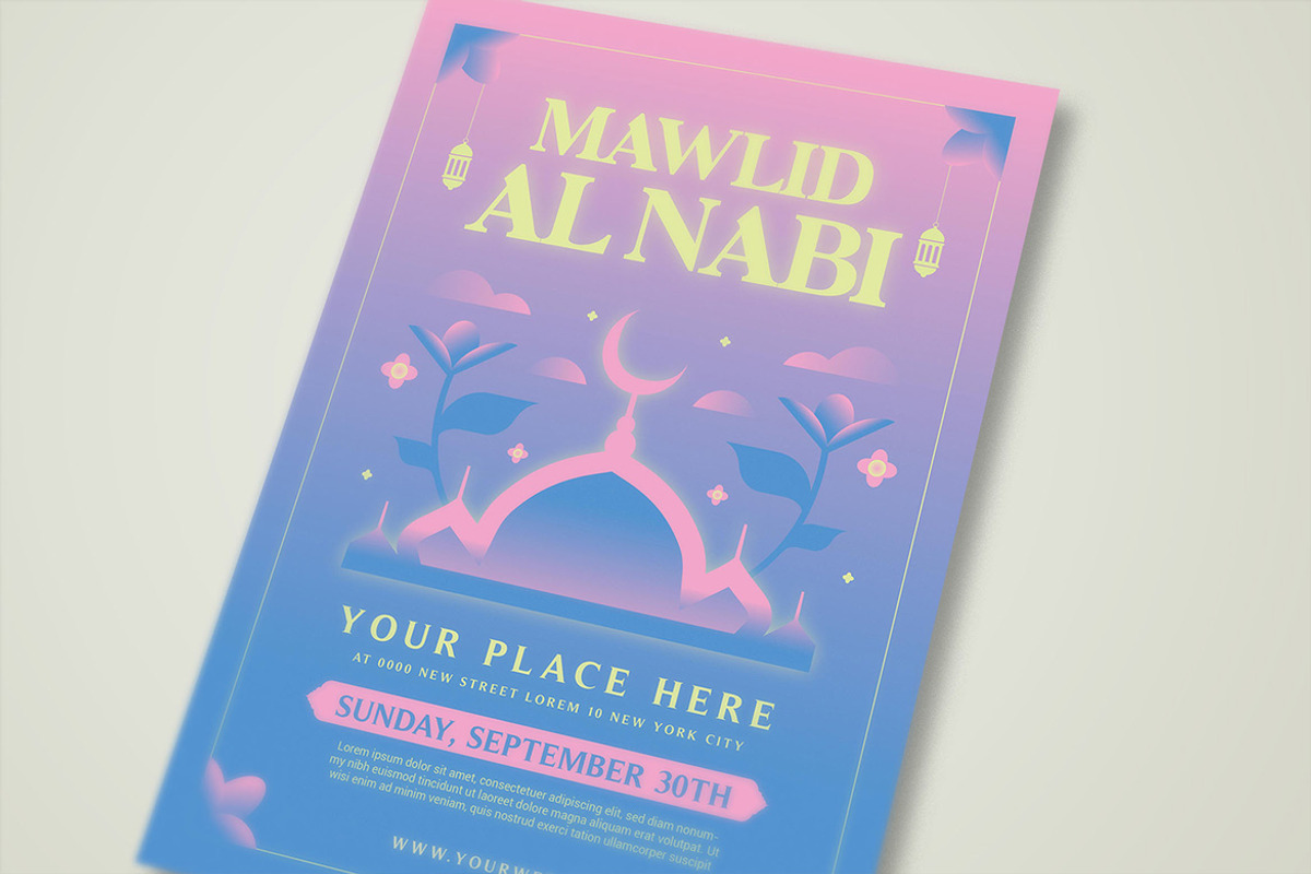 Mawlid al Nabi Flyer Template, a Flyer Template by megarez (Photo 3 of 3)