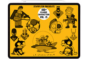 Bundle 2 Classic Character-Stamp Set, a Brush Add-On by LA Studio Sthlm (Thumbnail 8 of 17)