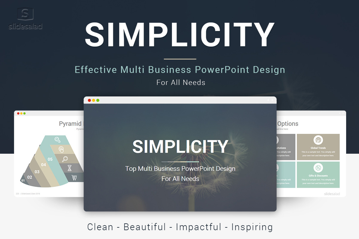 Simplicity Best PowerPoint Template, a Presentation Template by SlideSalad (Photo 1 of 39)