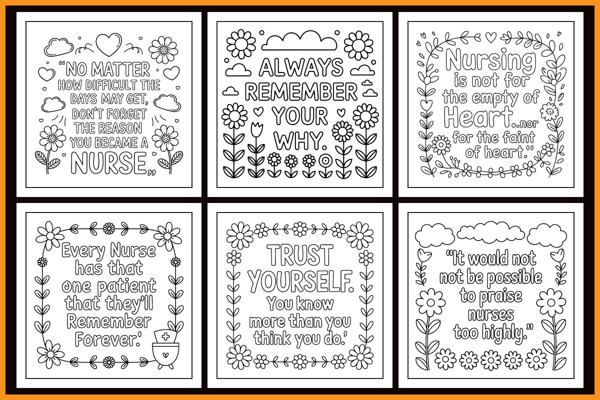Nurse Quotes Coloring Book, an Object Graphic by protabsorkar11 (Photo 2 of 4)