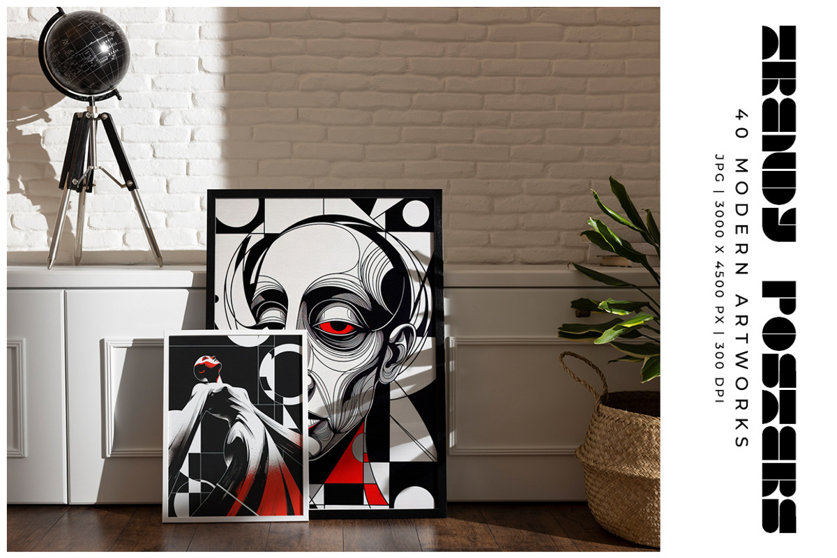 Trendy Modern Art Posters, a Decorative Illustration by Digital Art Creations (Photo 6 of 10)