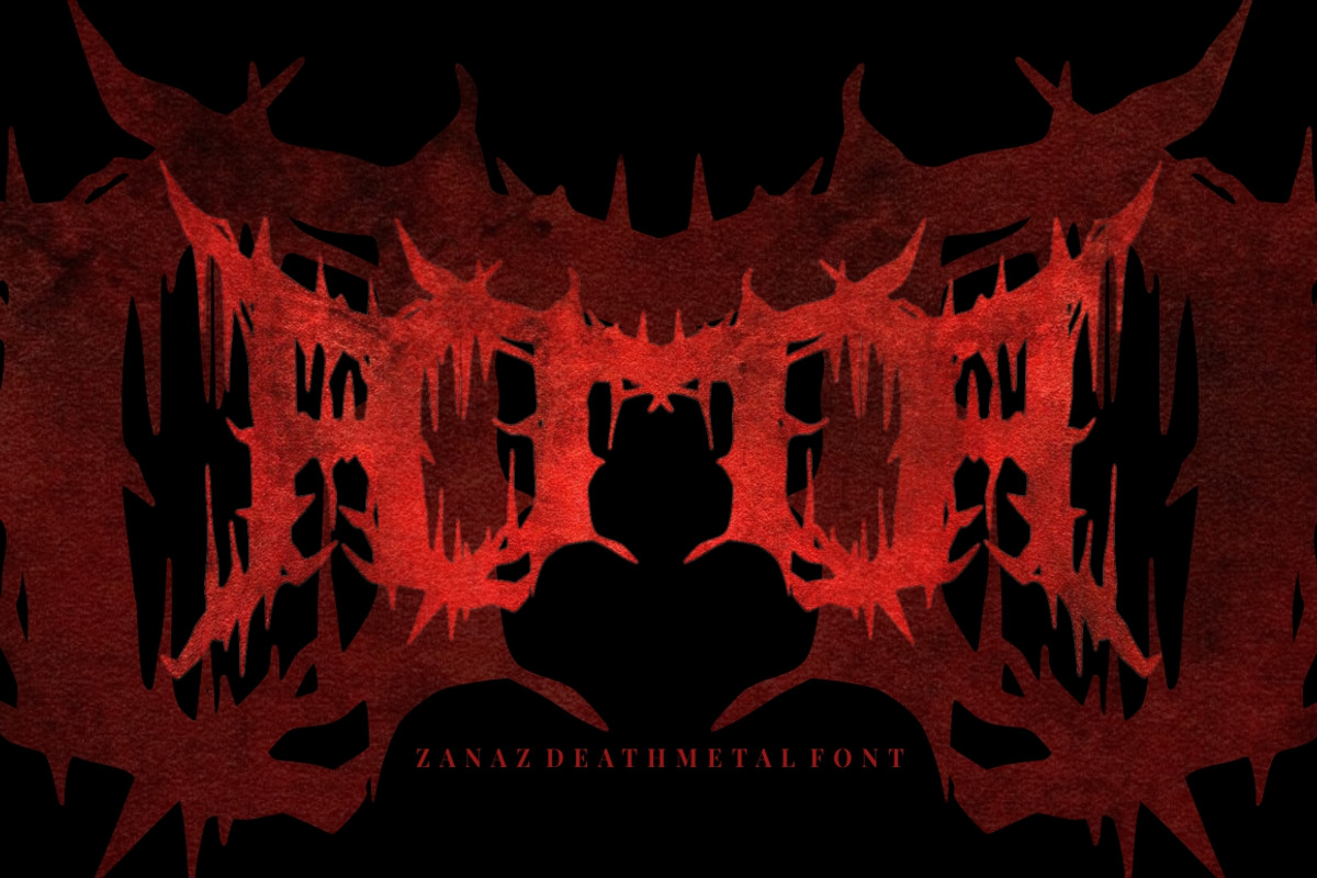Zanaz - Deathmetal Font preview 4