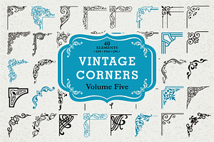 Vector Vintage Corners, Set 5