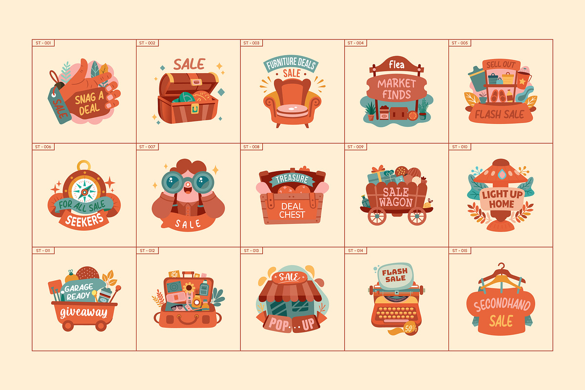Animated Garage Sale Stickers, an Emoji Icon by Brickclay (Photo 3 of 5)