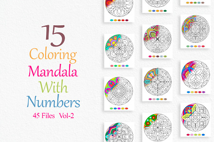 Coloring mandalas by numbers Vol-2