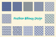 Christmas Gnome Patterns in Blue, a Pattern Graphic by Northern Whimsy Design (Thumbnail 2 of 3)