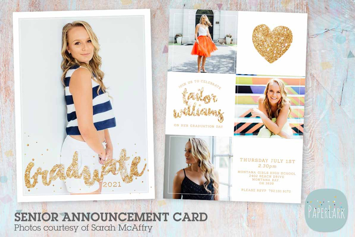 AG023 Senior Graduation Card, a Card Template by Paper Lark
