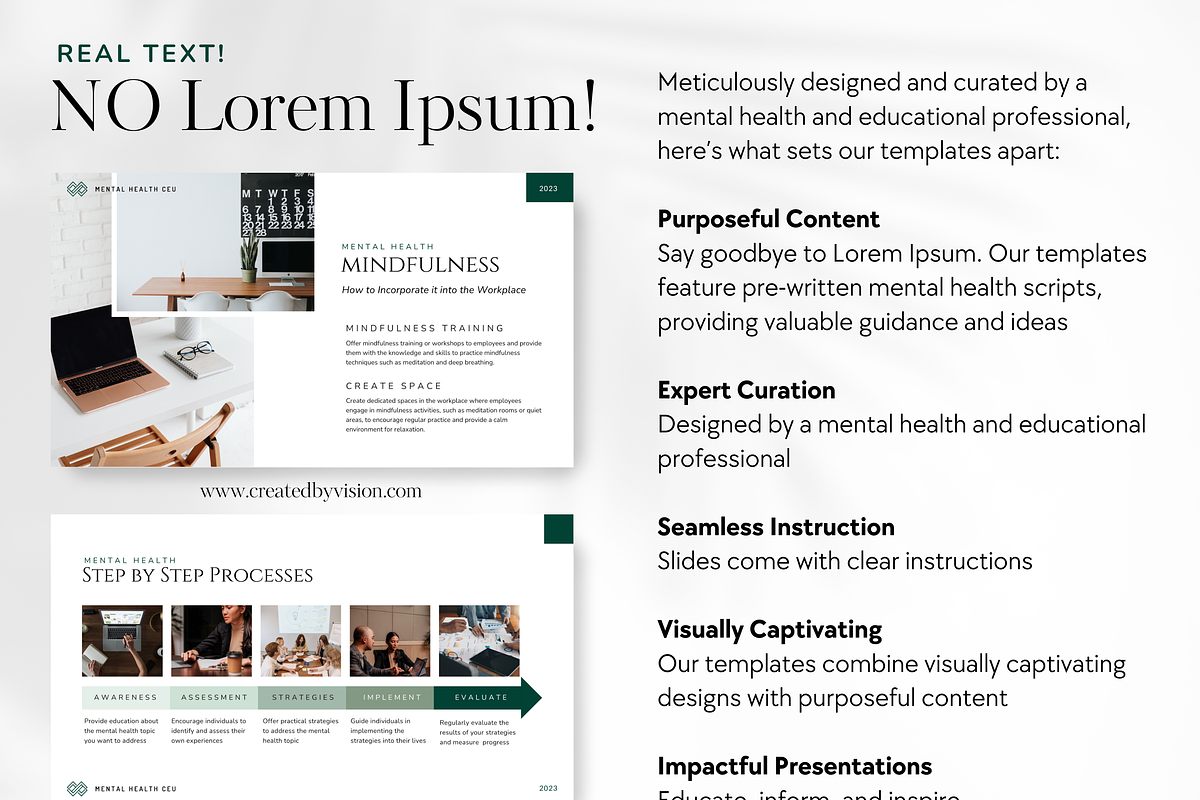 Canva Mental Health Presentation, a Templates & Theme by CreatedbyVision LLC (Photo 2 of 2)