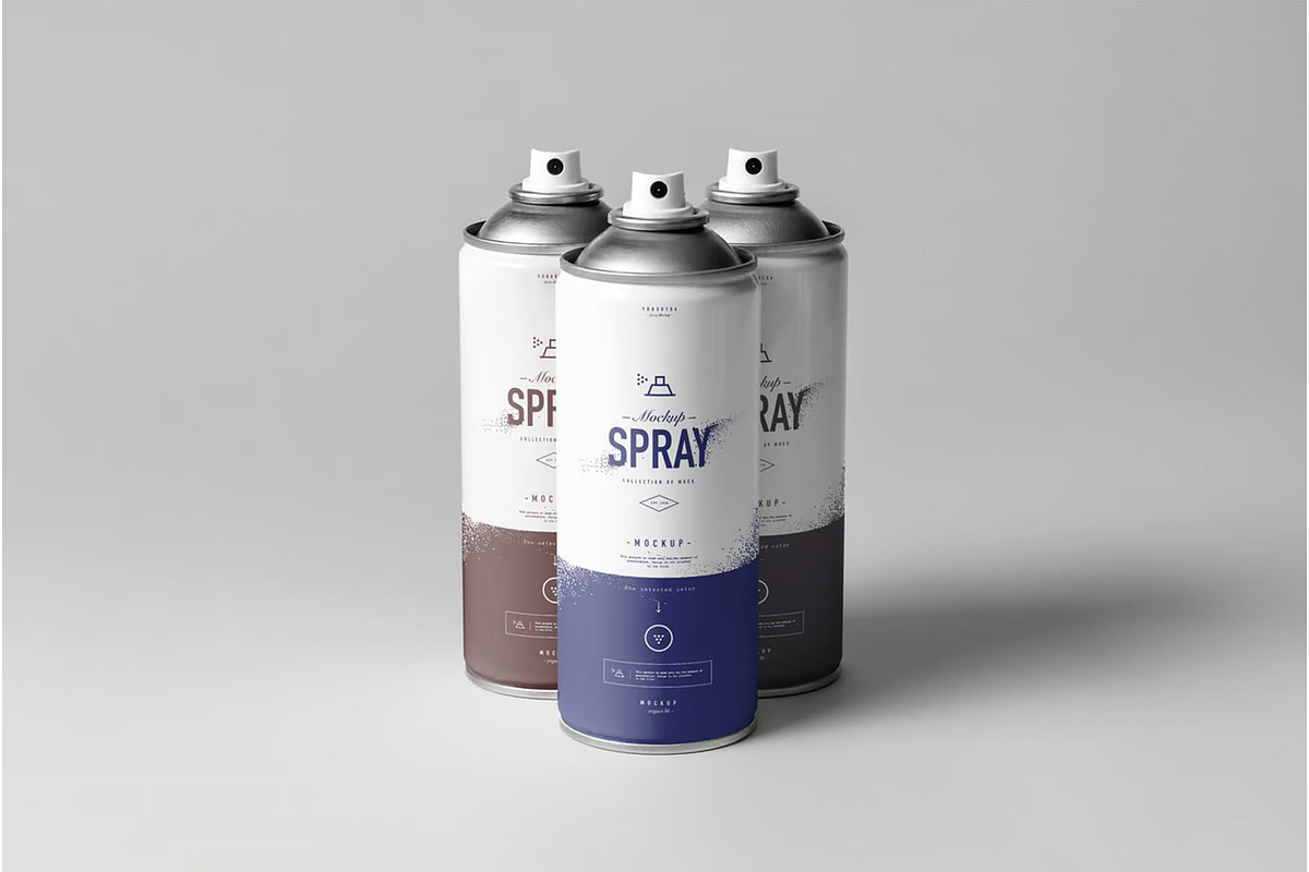 Spray Can Mock-up, a Product Mockup by zippypixelstudio (Photo 2 of 9)