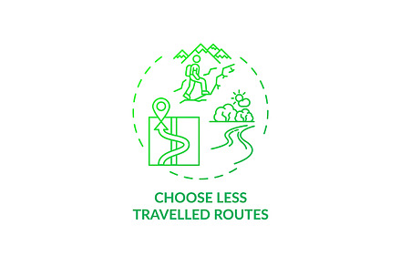 Choose less travelled routes icon, an Outline Icon by bsd studio