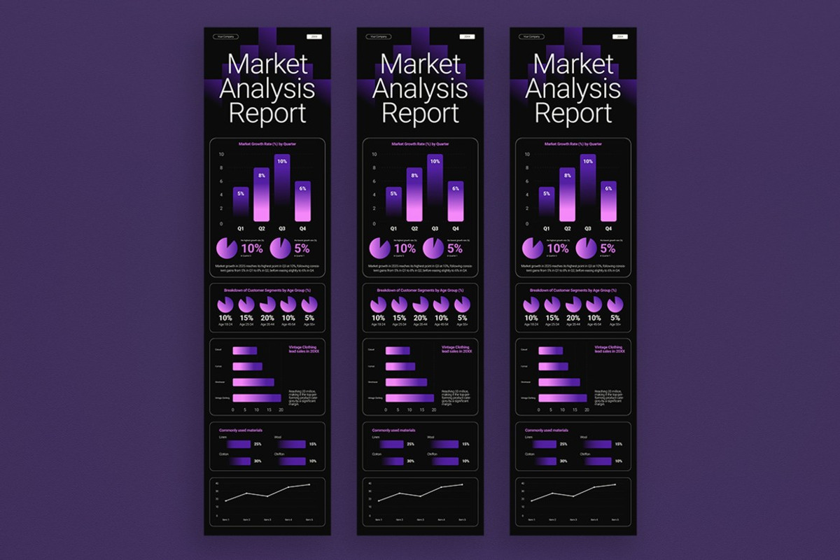 Market Analysis Report Infographic, a Templates & Theme by graphicook (Photo 2 of 3)