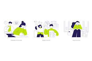 Exams isolated cartoon vector, an Education Illustration by Visual Generation