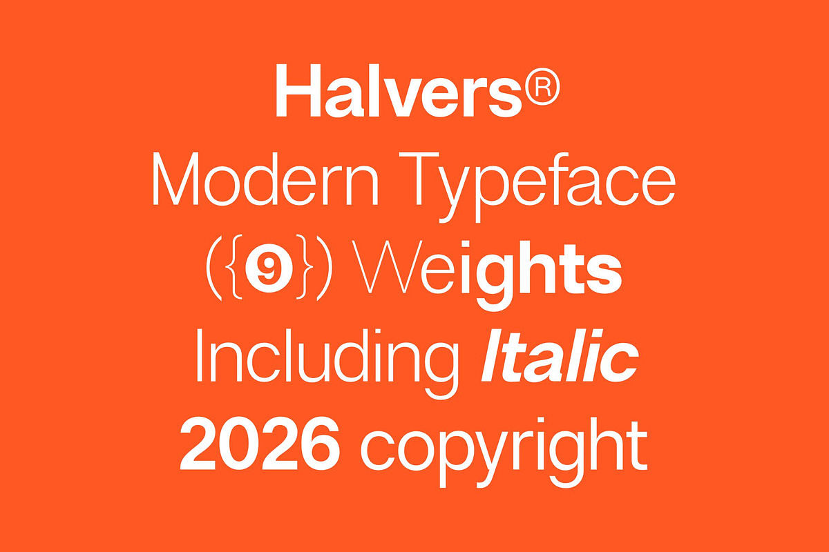 Halvers Font, a Sans Serif Font by Glyphminds Studios (Photo 3 of 10)