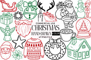 Christmas Hand-Drawn Clipart Png, an Illustration by Daily.Designs (Thumbnail 1 of 5)