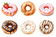 Hand Painted Donut Clipart PNG, an Illustration by SinaCreation (Thumbnail 3 of 5)