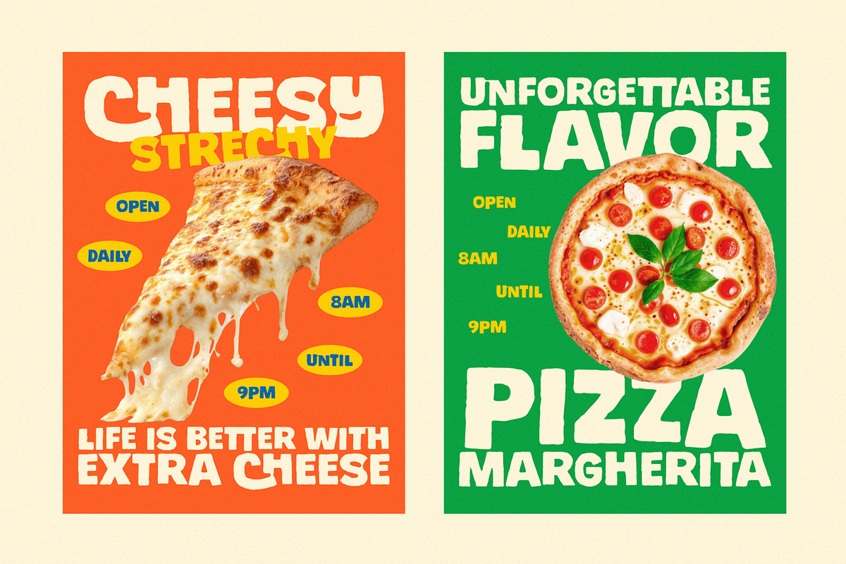 Chunky Popys Sticky Display Font, a Sans Serif Font by Heinzel Std (Photo 2 of 12)