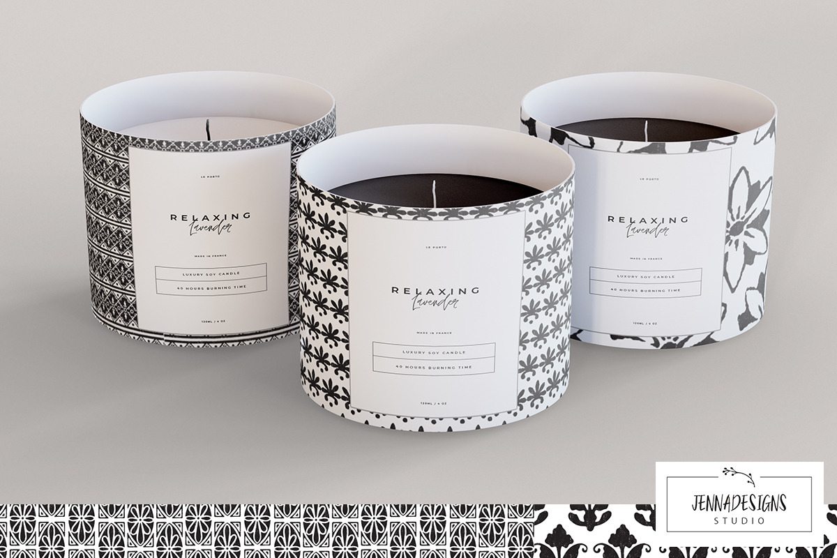 Letterpress Ornament Pattern Set, a Pattern Graphic by Jennadesigns (Photo 8 of 12)