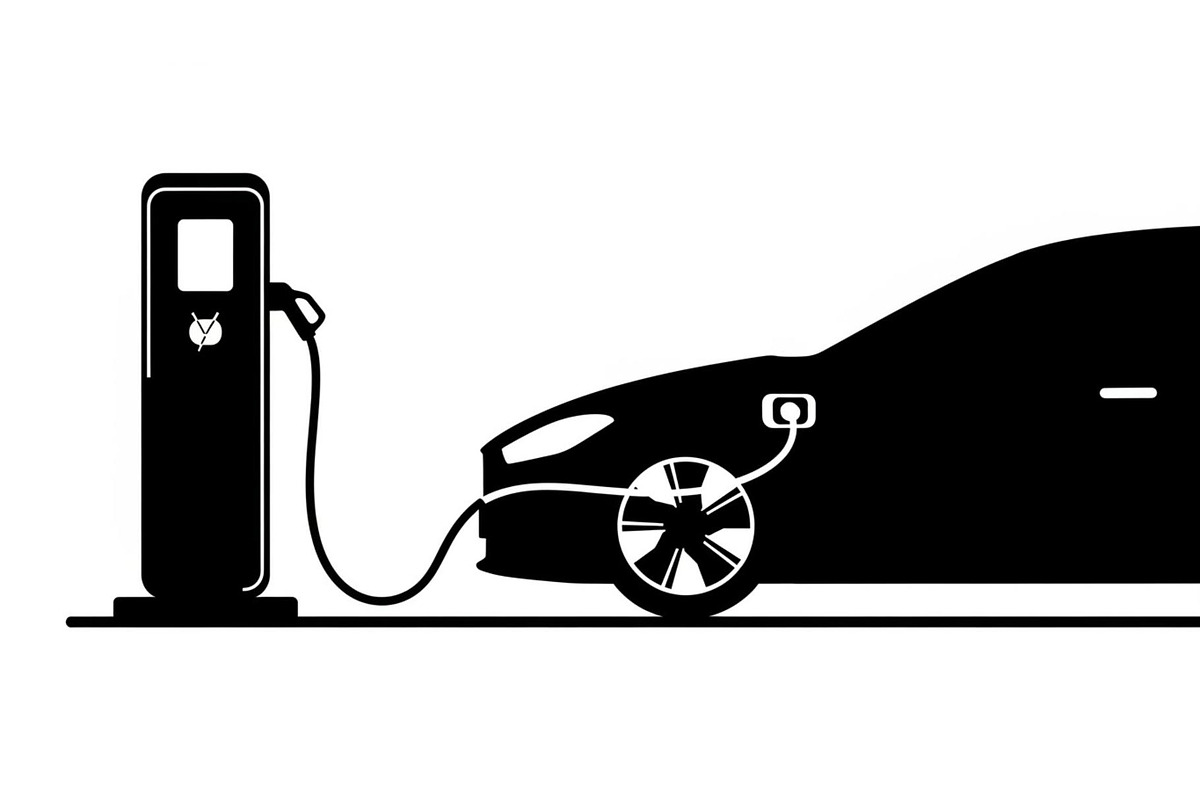 Electric Vehicle Charging Silhouette, a Graphic by musafir_fashion (Photo 17 of 22)