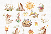 Beltane clipart, wheel of the year, a Seasonal Illustration by Invite to Clipart (Thumbnail 5 of 6)