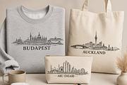 Famous City Names Line Art PNG, a Decorative Illustration by HeavensStar (Thumbnail 7 of 8)