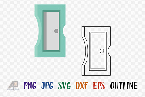 Sharpener Outline With Clipart