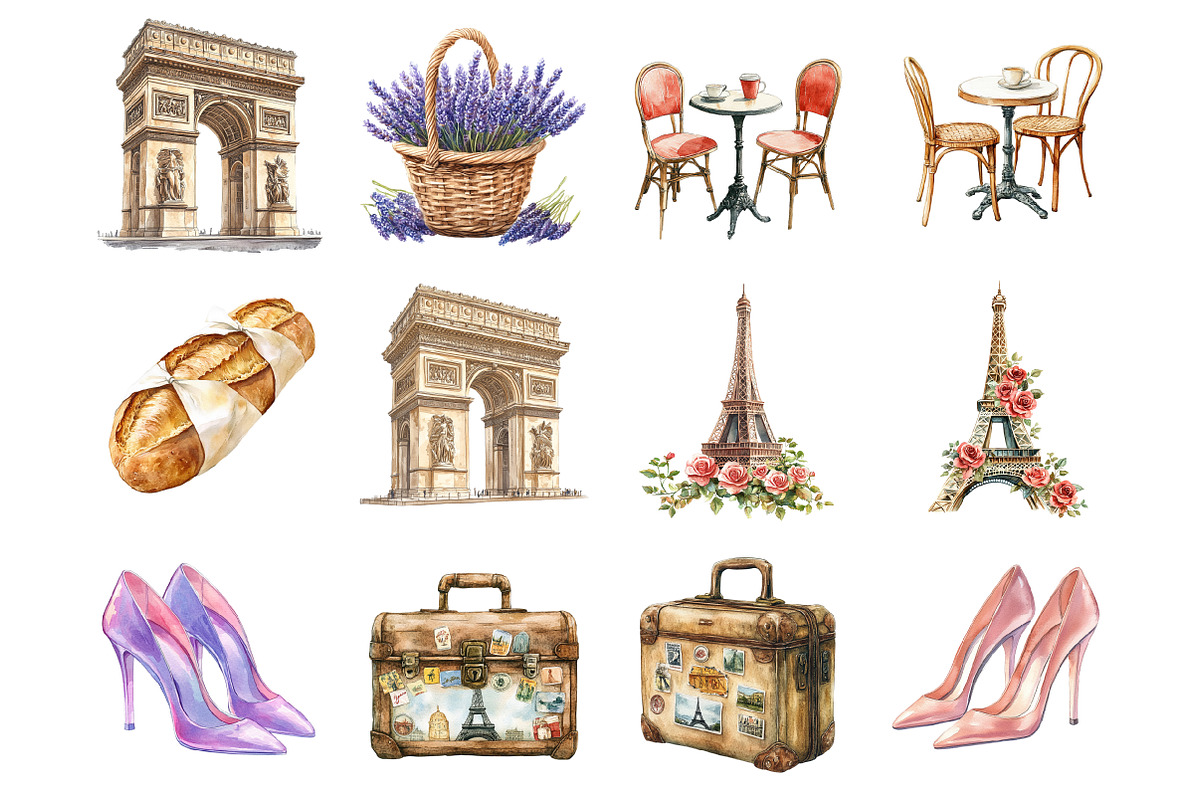 Paris Clipart, an Illustration by Design Market (Photo 3 of 3)