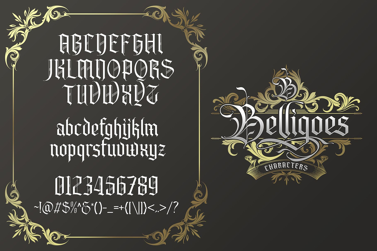 Belligoes Blackletter Font, a Blackletter Font by alit design (Photo 13 of 15)
