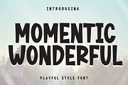 Momentic Wonderful | Script Font, a Script Font by Scratchones (Thumbnail 1 of 8)