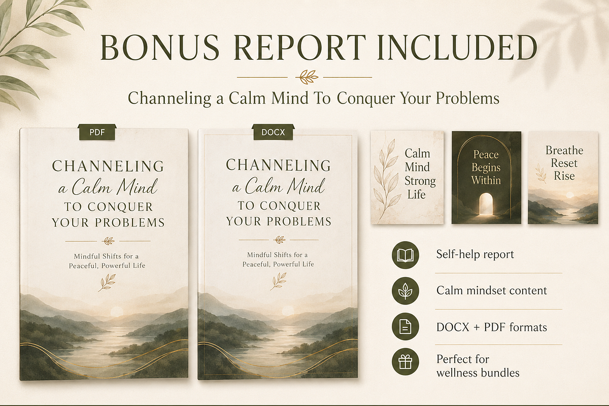 Calm Mind Social Media Quote Pack, a Social Media Template by Local Marketing Templates (Photo 3 of 4)