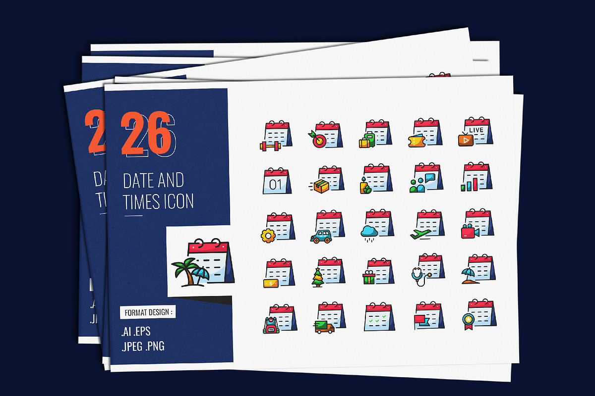 Date and Times Icon Design, a Duotone Icon by shin_std