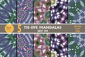 Tie Dye Mandalas Set 39