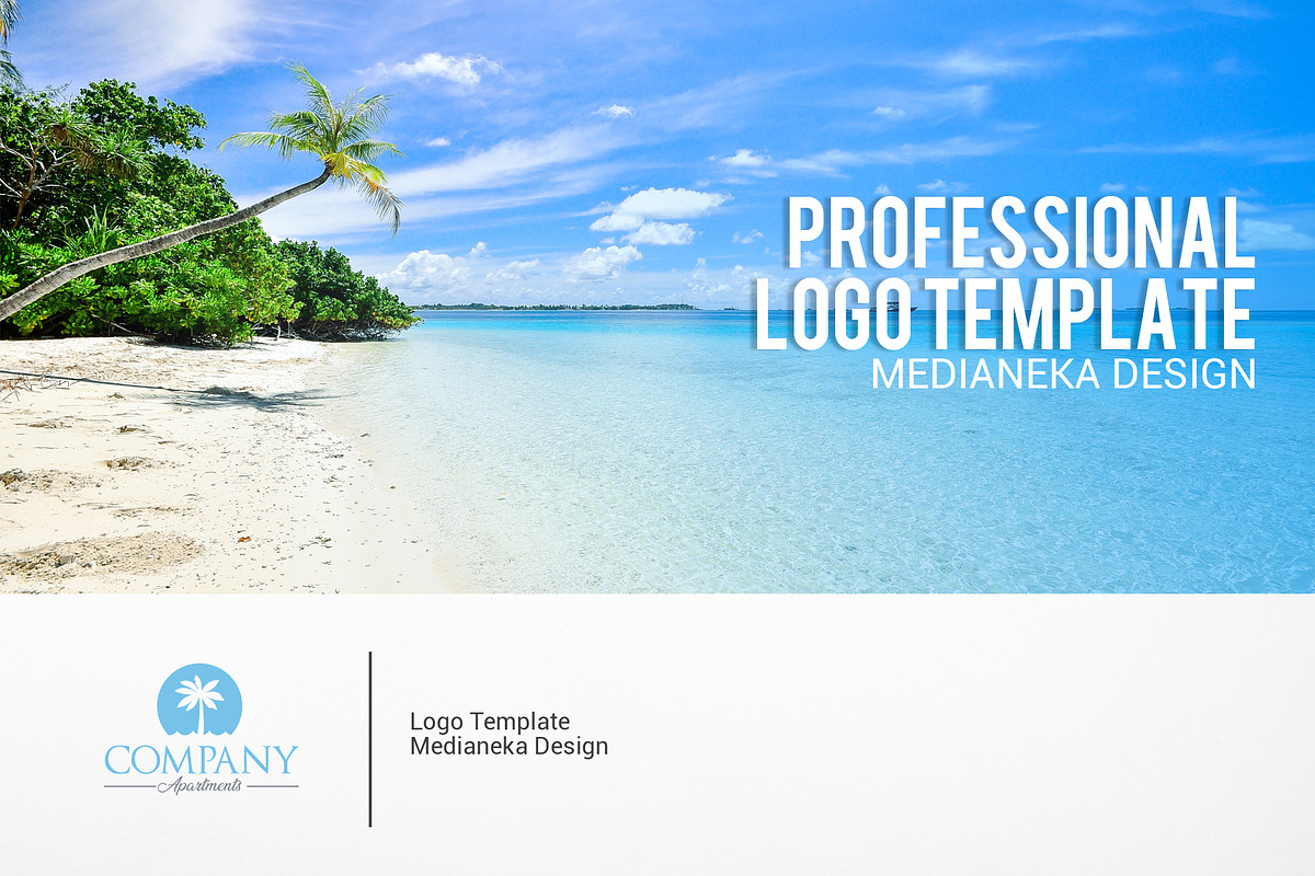 Beach resort logo design, a Branding & Logo Template by Medianeka