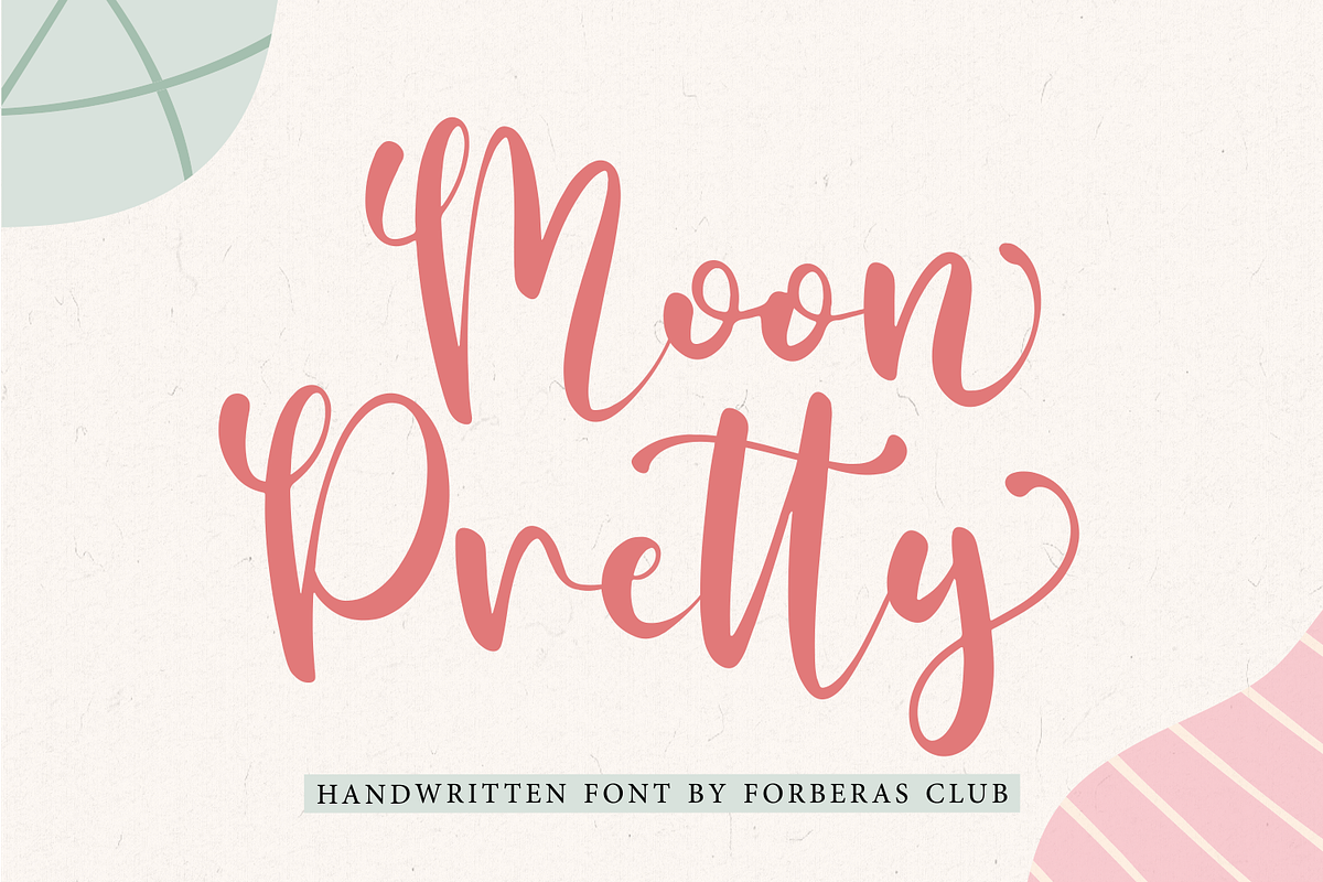 Moon Preety, a Script Font by Forberas Club (Photo 1 of 8)