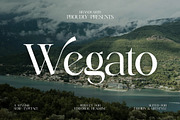 Wegato – A Stylish Serif Typeface, a Serif Font by Brand Earth (Thumbnail 1 of 8)