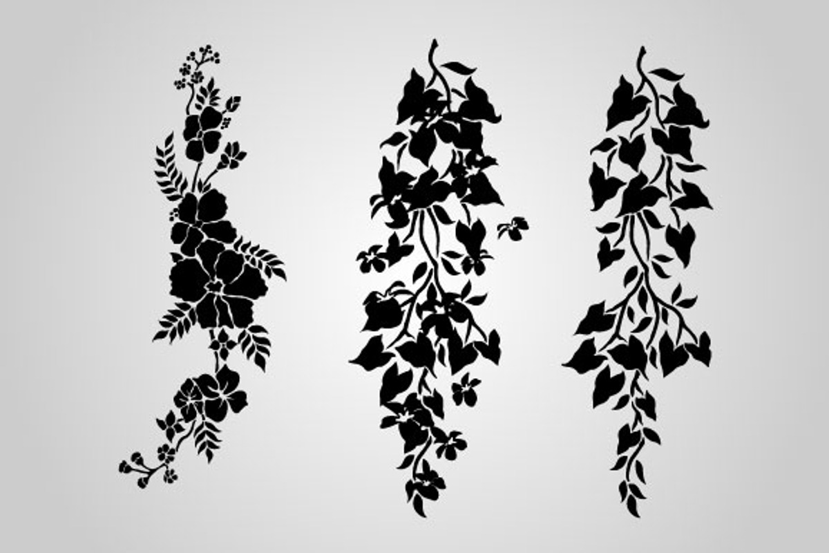 25 Floral Silhouettes (Vector) preview 2