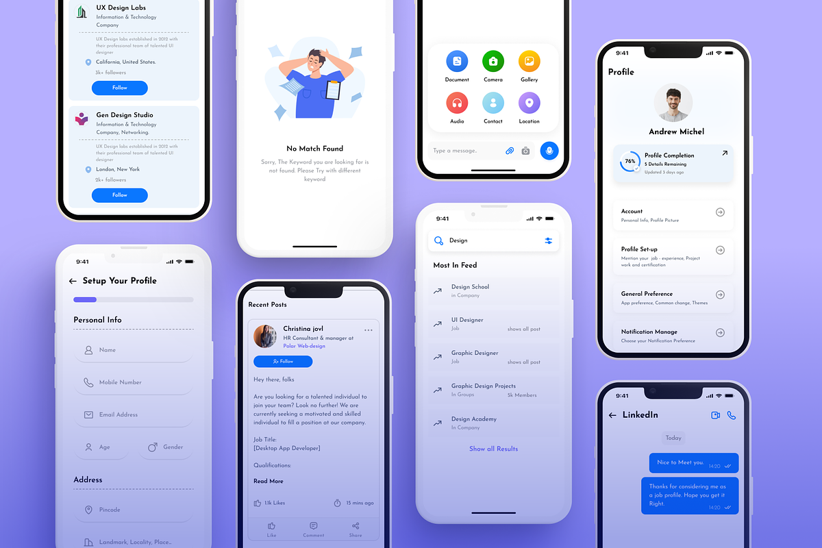Jobbsyy - Job Finder App UI Kit, an App Template by priyank_p (Photo 4 of 8)