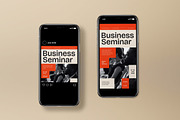 Orange Business Seminar Flyer Set, a Flyer Template by graphicook (Thumbnail 3 of 3)